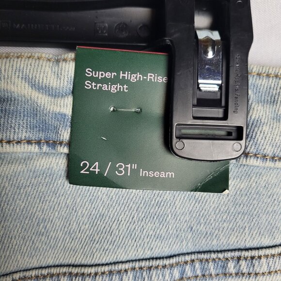 Wild Fable Jeans Women's Plus Size 24 Blue Distressed Super High Rise Straight - Picture 7 of 8